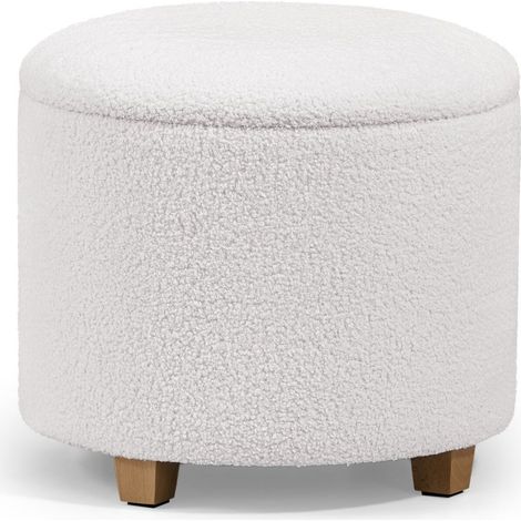 Sitzhocker mit Stauraum / Polsterhocker STORIANO S 1 Fach weiß hjh LIVING (1/5)