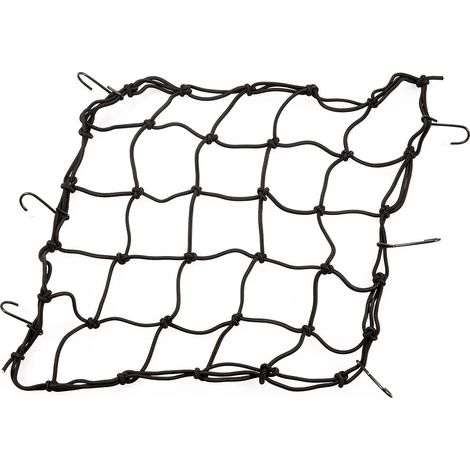 MAGGI GROUP - RETE FISSABAGAGLI CON GANCI IN ACCIAIO PLASTIFICATO 38X38CM - COLORE NERO
