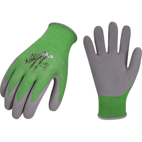 1 paire de gants de travail en bambou pour le jardinage, la pêche, les travaux de restauration (taille L) (1/5)