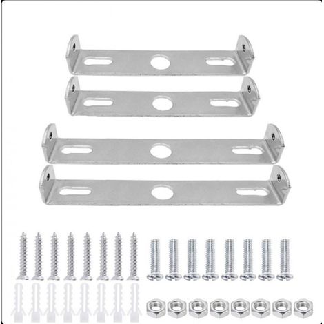 Lot de 4 Pièces Support de Fixation Plafonnier 90mm/105mm Luminaires Support de Plaque de Plafond Plaques de Lampe de Plafond pour Plafonnier de Bureau à Domicile
