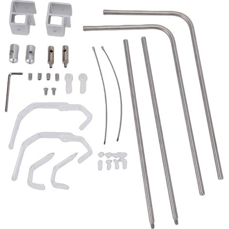 Supporto per lampada da acquario in acciaio inox, lampada multifunzione regolabile in altezza con clip in cristallo. (1/5)