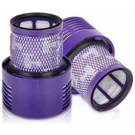 2 Paquet Lavables Réutilisables Filtre de Remplacement pour Dyson V10 Cyclone Animal Absolute Motorhead Total Clean Pro Extra Aspirateur Sans Fil avec Brosse de nettoyage(Édition américaine) (1/5)