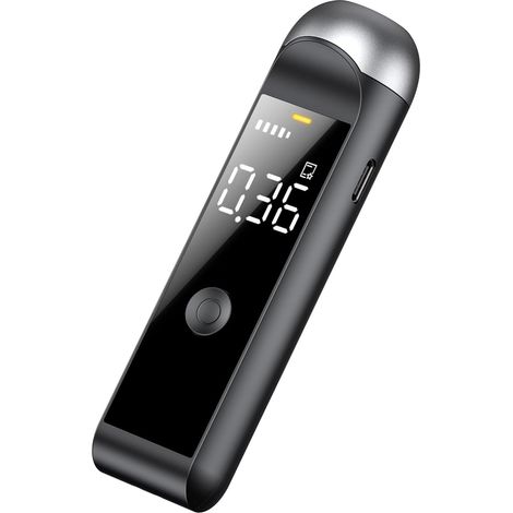 Breathalyser,Test d'alcool d'écran LCD numérique portable,Testeur d'alcool de respiration avec USB-C rechargeable,Analyseurs de respiration de taille de poche pour les tests à domicile, personnels (1/5)