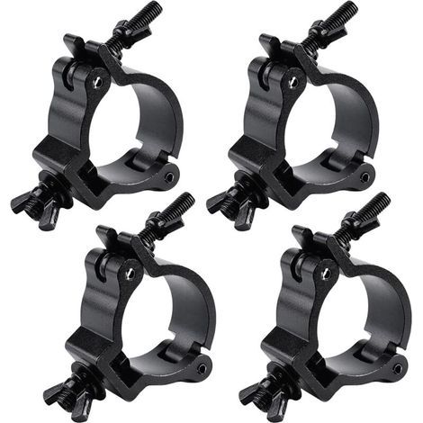 Truss Clamp,4 Pack 48 52 mm Truss Bracket,Crochets De Fixation Clamp,Pince De Lumière De Scène Pour Eclairages Et projecteurs De Scène Mobiles (1/4)