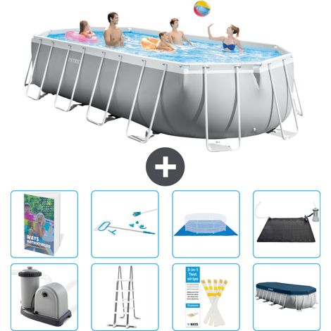 Prism Frame Pool Oval - 610x305x122 cm - 9-teilig S583
