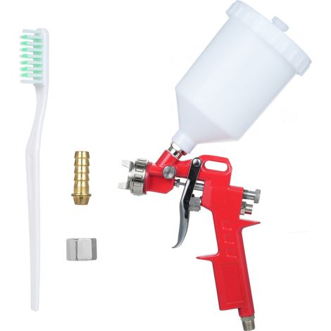 Mini pistolet à peinture pneumatique avec buse de 1,4 mm et godet de 600 ml pour murs, automobile et bricolage (1/5)