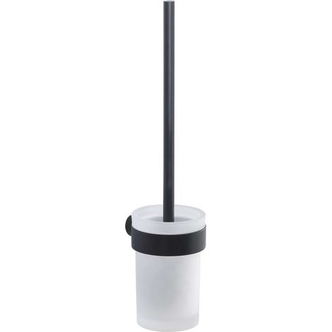 Sapho Gedy Badaccessoires - WC-Bürste mit Halter, Wandmontage, schwarzmatt / Glas Satin PI330314 (1/3)