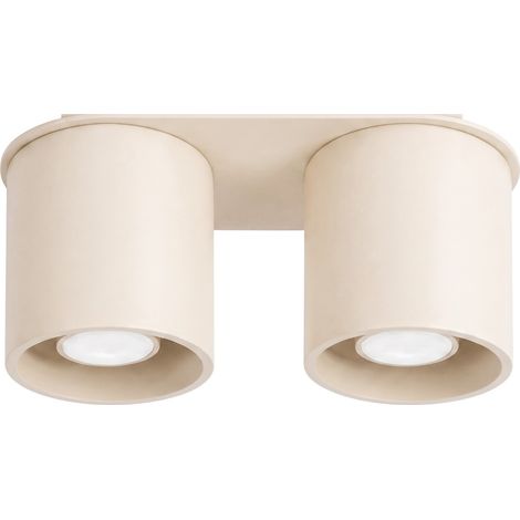 Plafonniers Orbis aluminium beige 2xGU10 26cm Sollux (1/5)