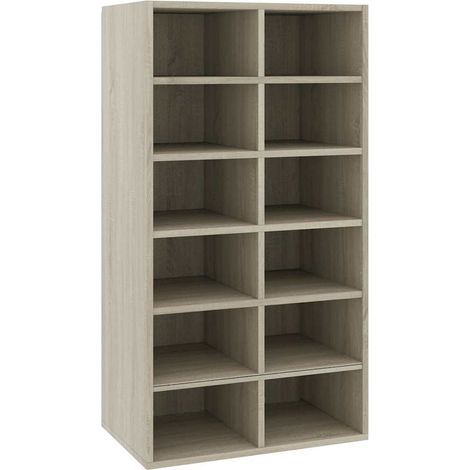 Maison Exclusive - Scarpiera Rovere Sonoma 54x34x100,5 cm in Legno Multistrato (1/5)