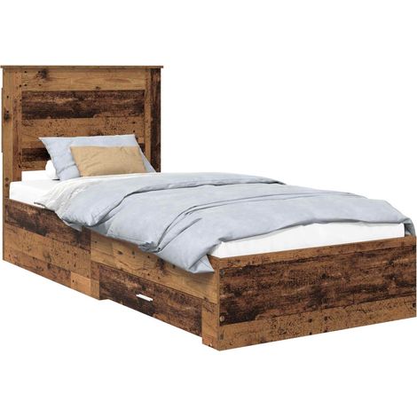 Maison Exclusive - Bettgestell mit Schubladen mit Kopfteil Holzwe