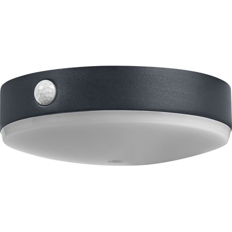 OSRAM Applique murale solaire ENDURA Style Tossa, lumière blanc chaud (3000K), capteur intégré, utilisable sans alimentation, durée de combustion jusqu'à huit heures, protection IP44, noir