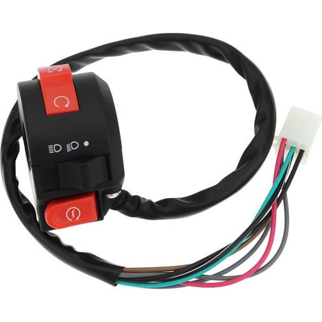 Interrupteur de Guidon pour Quad Prise Femelle 7 Fils Démarrage Arrêt Feu Stop Starter modèles 50-125 Cm³ 53cm (1/5)