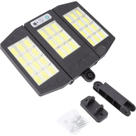Solar-Straßenleuchte für den Außenbereich, 33 COB, 3000 lm, IP65 wasserdicht, Dämmerungsschalter, für Hof, Garten und Garage (1/5)