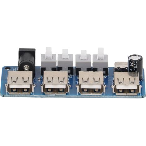 Leistungserweiterungsmodul mit Druckknopfsteuerung, 4-Kanal-USB-Leistungsverteiler, 5V-Leistungsmodulplatine (1/5)