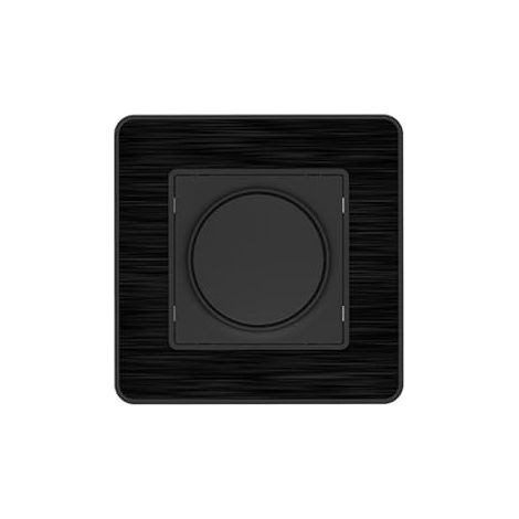 Dimmer rotativo da incasso KOURO, metallo spazzolato nero ZENITECH