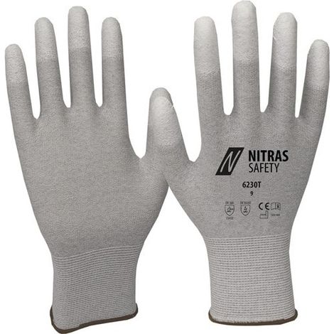 NITRAS SAFETY Handschuhe Gr.11 grau/weiß EN 388,EN 16350 PSA II (1/2)
