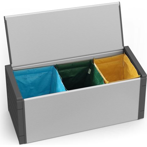 Coffre de tri sélectif pour l'intérieur ou l'extérieur, 85 x 34 x 38 (H) cm (1/5)