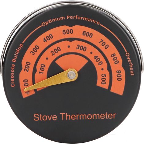 Thermomètre magnétique pour poêle à bois, gaz et cheminée - Mesure de température 0°C à 500°C - Indicateur anti-surchauffe pour dessus de cuisinière (1/5)