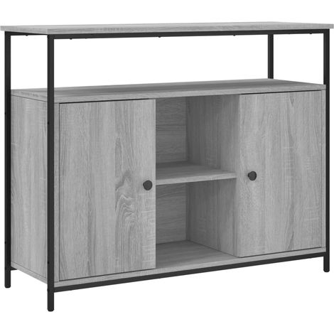 Credenza cassettiera cassettiera mobile contenitore organizer cucina soggiorno soggiorno Sonoma 100 x 35 x 80 cm derivati del legno grigio 020036252