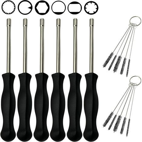 Lot de 6 outils de réglage de carburateur pour Husqvarna Poulan Craftsman Stihl Echo Weed Eater Coupe-fil, tronçonneuse, souffleur et tournevis de carburateur 2 temps (1/4)