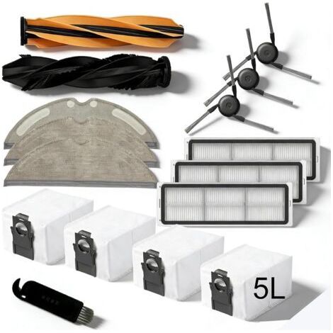 16-teiliges Zubehörset für Dreame D20 Pro Plus: 2 Hauptbürsten, 3 Wischpads, 3 HEPA-Filter (1/5)