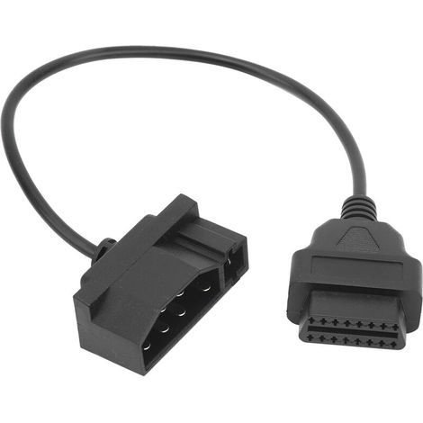 Jeffergarden Câble adaptateur de scanner de diagnostic OBD1 à OBD2 OBDII 16 broches 40 cm/15,7 pouces pour Ford-DOU