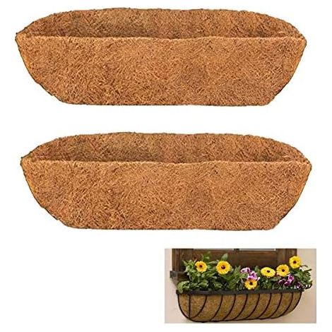 2 tapis de cocotier de 76 cm (30 pouces) pour jardinière murale, remplaçables, adaptés aux jardinières de fenêtre, aux clôtures et aux paniers à fleurs. (1/5)
