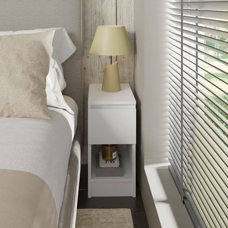 Comodino Maja S1 25 cm bianco opaco, 1 cassetto