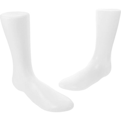 Présentoir à chaussettes en forme de pied de mannequin en plastique (lot de 4) - Sûr et pratique (1/5)
