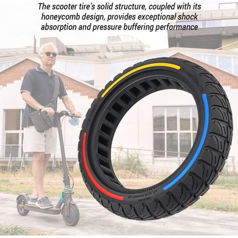 Pneu en nid d'abeille 8.5x2-6.1, Tubeless solide, Compatible avec Scooter électrique Xiaomi M365/pro/pro2/1s/Lite (1/5)