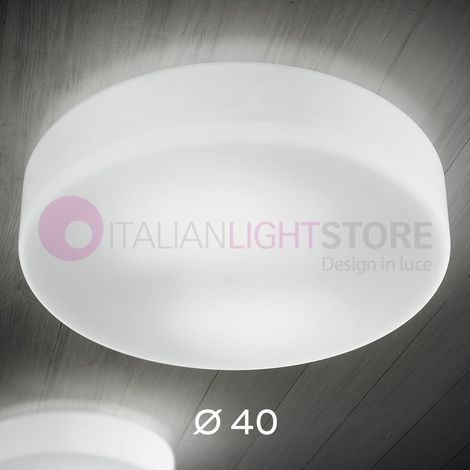 Graff Plafoniera Bianca D.40 Collezione GRAFF Due Luce Metallo e Vetro Soprano (1/3)