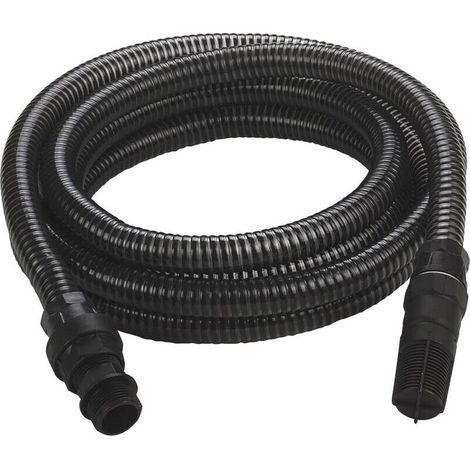 Einhell Tuyau d'aspiration noir 7 mètres avec embouts en PVC (1/4)