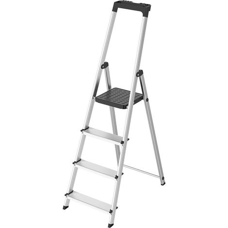 Escalera Aluminio 4 Pedaños Uso Domestico Certificada En 131 Con Bandeja Para Herramientas. (1/5)