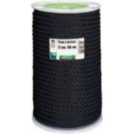 (NO INTERNET) MAGGI GROUP - CORDA RITORTA IN POLIESTERE COLORE NERO 8MMx100MT (1/2)