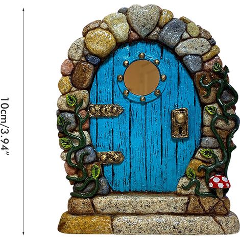 Porte féerique pour arbres, miniature de jardin féerique, accessoires de décoration extérieure, sculpture décorative pour chambre d'enfant, arbres muraux (1/5)