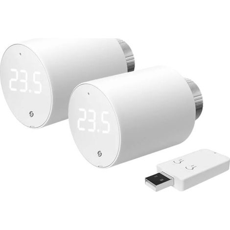 Cabezal termostático Shelly WiFi/BLU TRV (2 unidades con unidad de control)
