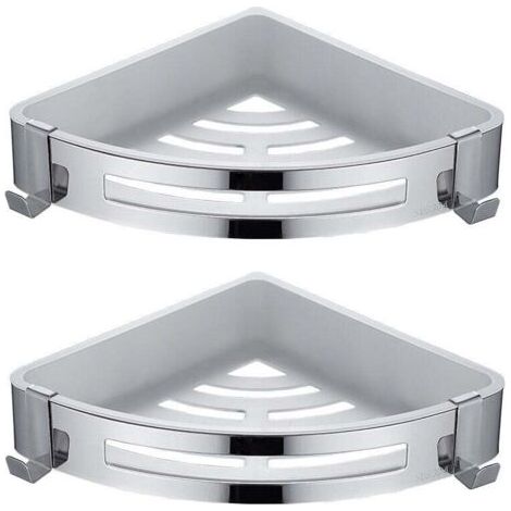 Triangle,2 Pièces Etagère De Douche D'Angle, Serviteur De Douche Sans Percage, Antirouille Pour Panier Rangement Douche Accessoire Salle De Bain Porte Savon Shampooing