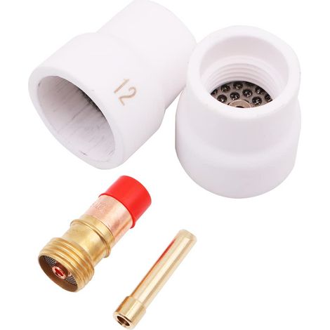 Kit de soudage au gaz Accessoires de soudage Tig Ensemble de Tasses de soudage en céramique avec Pinces Corps de Pince pour 17/18/26 (1/5)