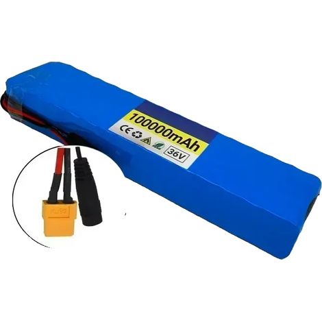 Pack de batterie lithium, capacité 100Ah, tension 36V, XT60-DC (1/2)