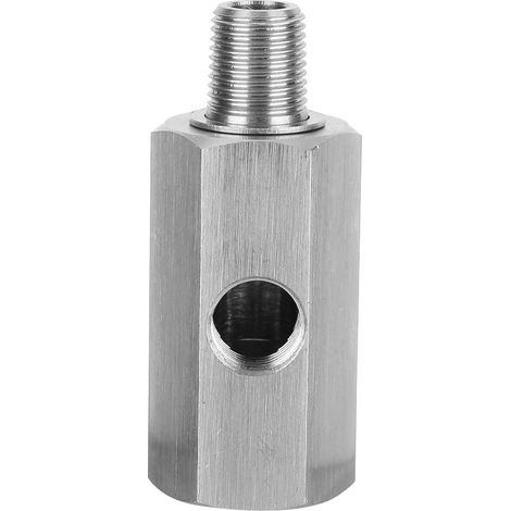Raccord en T M10 en acier inoxydable vers adaptateur NPT pour capteur de pression hydraulique d'alimentation en huile du turbocompresseur (1/5)