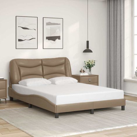 Bettgestell ohne Matratze "Hvar" Cappuccino-Braun 140x200 cm Kunstleder