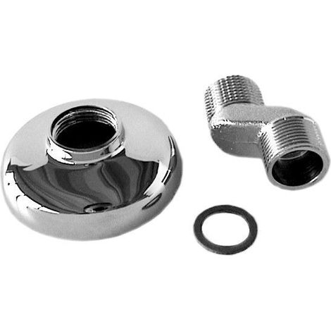 Bagnoclic – Raccord laiton excentré 1/2" – 3/4" déport 56 mm avec rosace – Filetage plomberie pour robinetterie (1/2)