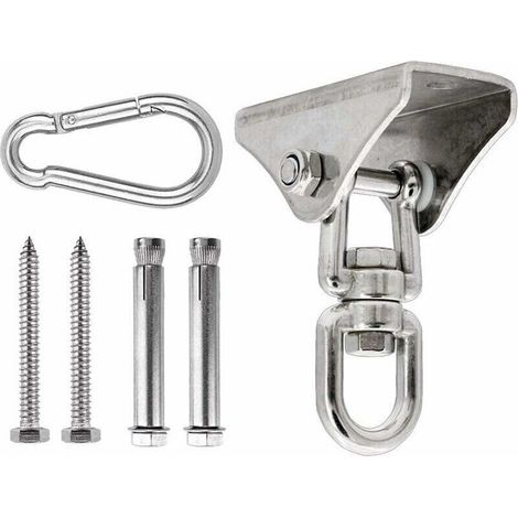 Swivel carrier hook in 304 stainless steel, four-pivot hammock style, Type OX (1/5)