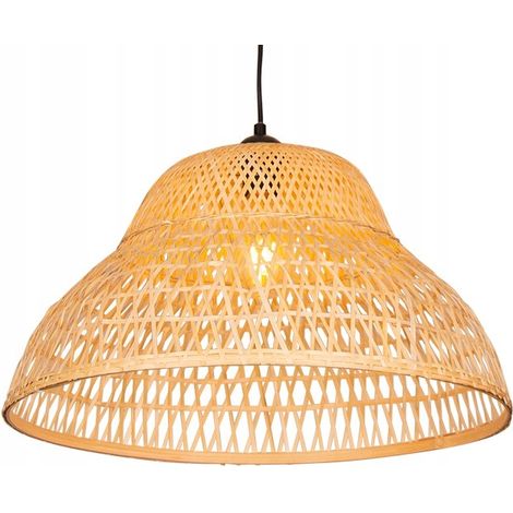 Suspension en bambou style bohème rotin, style loft (1/3)