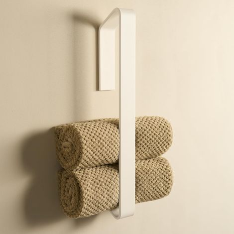 Design Hambourg Porte-Serviettes pour invités - Blanc - adhésif (1/5)