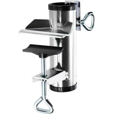 Support de parasol en métal réglable - pince pour parasol - convient aux balcons, terrasses ou tables. (1/5)