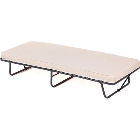 Structure Métal Robuste Sommeil Confortable Lit Pliant avec Matelas Mémoire de Forme Lit d'Appoint pour Invités (1/2)