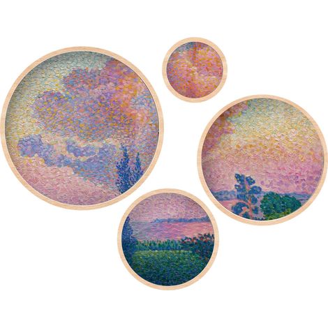 Arte de pared de MDF con marco Painting Multicolor (1/2)