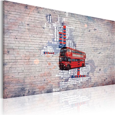 Tableau "Autour de la Grande Bretagne en Routemaster" 40 x 60 cm (1/2)