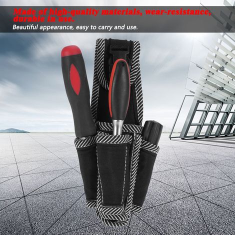 Sacoche multifonctionnelle pour électricien, pochette de ceinture, porte-outils noir